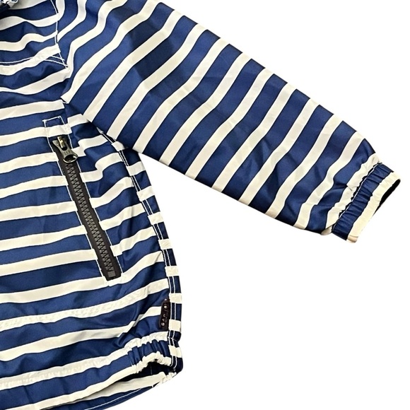 Baby Gap Windbuster Jacket Striped Blue and White size 3T lined - Picture 6 of 9